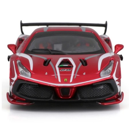 Racing machine Bburago Ferrari 488 Challenge Evo 2020, Die-Cast, 1:43, Red color-1