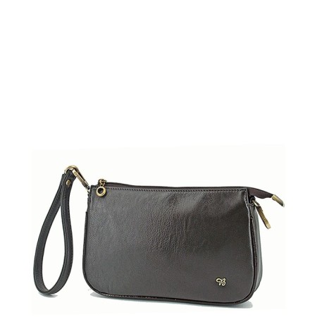 Cross-Body bag, lightning department, dark brown color 16x25x3cm