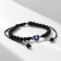 Bracelet-reinforcing "beads" heart, black color