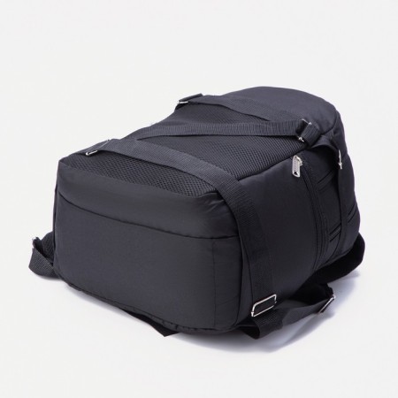 Male backpack on a zipper, 5 outer pockets, ZFTS, Black Color-3