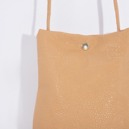 Cross-Body bag on the valve, beige color-3