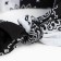 Women's scarf, white/black color, size 53x53