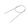 The knitting needles are circular, metal, 100 cm/3.0 mm