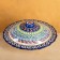 The pancake of Rishtan ceramics "Flowers", 37 cm, blue