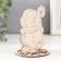 Figure on the stand "Snowman with a lollipop" natural 10.5x8.5 cm (set 2 parts)
