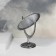 The mirror is desktop, bilateral, with an increase, D mirror surface 12.5 cm, silver color