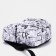 A backpack with a zipper, 3 outer pockets, lilac/white color