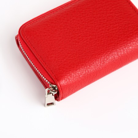 Women's wallet on magnet, red color-2