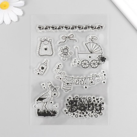 Stamp for creativity Silicon "For the baby" 16x11 cm
