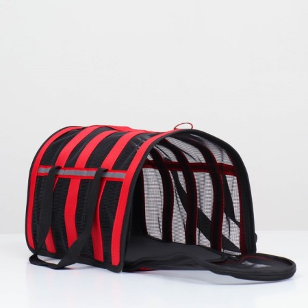 Striped-striped bag 35*23*22 cm, red-3