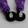 Earrings "Brushes" harmony, purple color, l brush 8.5 cm