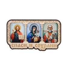 Icon in the car triptych, wood, 10 x 6 cm