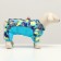 The overalls printed with the lock on the back, size 14 (DS 32 cm, og 42 cm, Osh 31 cm), blue