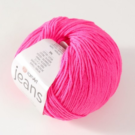 Yarn "jeans" 55% cotton, 45% acrylic 160m/50g (59 mallow)-2