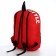 A backpack with a zipper, an outer pocket, 2 side pockets, red color