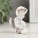 Souvenir Polystone "Angel with a bird in the hands" Coffee wreath 5.5x4x4x6.5 cm