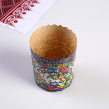 Paper form for Easter cake "Zhostovo" 70 x 85 mm-1