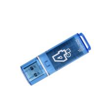 Flash drive Smartbuy Glossy, 4 GB, USB2.0, th Up 25 MB/s, PBU up to 15 MB/s, blue