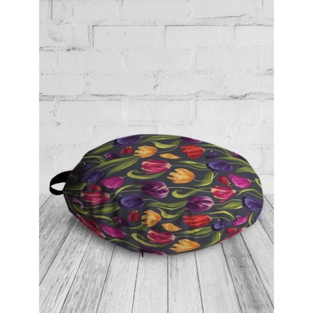 Siddle Pill "Multi -colored tulips", decorative, D = 52 cm-1