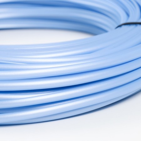 Artificial Smooth rattan 7 mm 100 m half a pipe (blue mother of pearl)-2