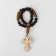 Parsing wooden "Orthodox" 30 beads with jumper, ellipse, dark brown color