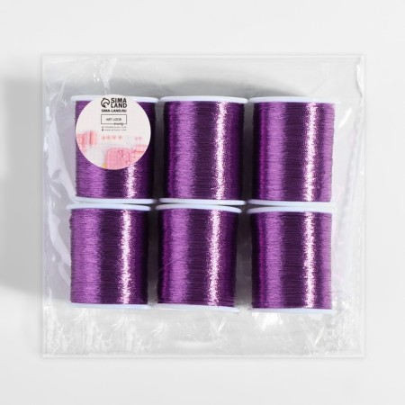 Metallized thread, 91 ± 1 m, purple color-2