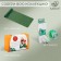 Sangh yoga-brush cover "Tropics", green color