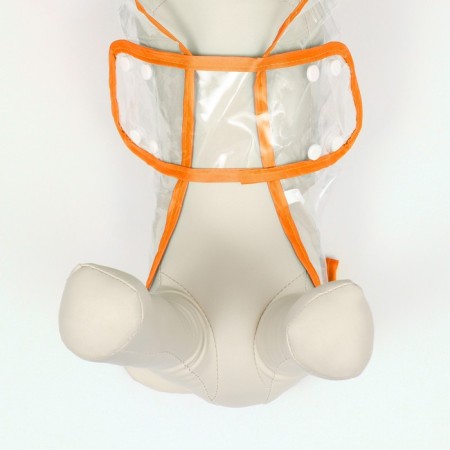 Dog raincoat, size S (DS 22, OG 35-38, Osh 36 cm), orange-5