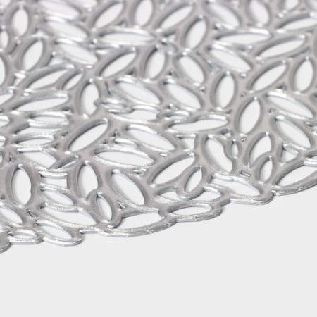 Set of serving napkins on the table "Manifik", d = 38 cm, 4 pcs, silver color-4