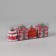 A set of jewelry plastic 4 pcs "carnival" (2 cakes, 2 gifts) 7x5 cm, red