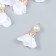 Decor for creativity Textile "Flower with a pearl. Snow White" set 10 pcs 2.5 cm