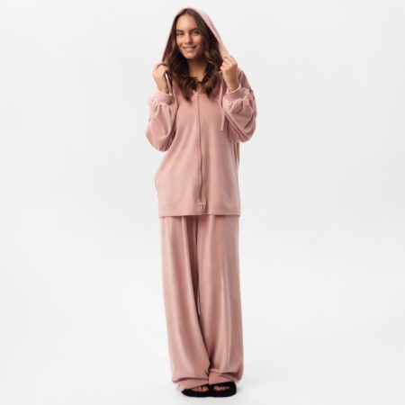 Костюм женский (рубашка с капюшоном и брюки) KAFTAN Plushy р. 44-46, розовый-5