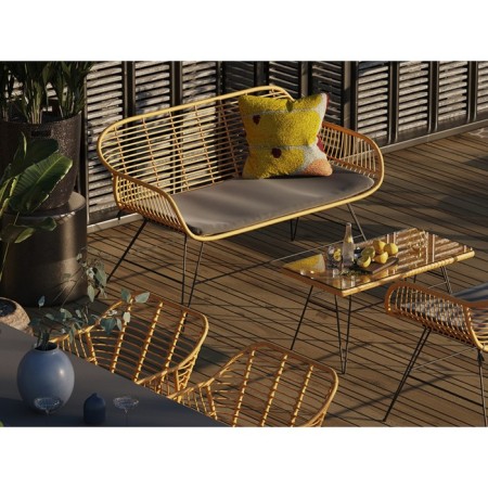 Coffee table Vetle, 800 × 400 × 400 mm, beige color / black-13