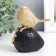 Polystone souvenir "Golden Sparrows on black strawberries" 13x10x7 cm