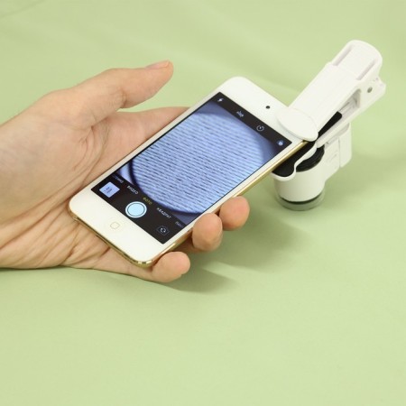 Lupa with 10x lens for macro -shooting on a clothespin for a phone, with backlight-6