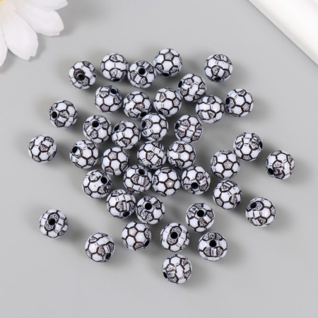 Beads for creativity plastic "football" d = 1 cm set 20 g-1