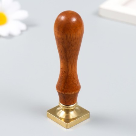 Printing for wax with a wooden handle "Old watch" 9x2.5x2.5 cm-2