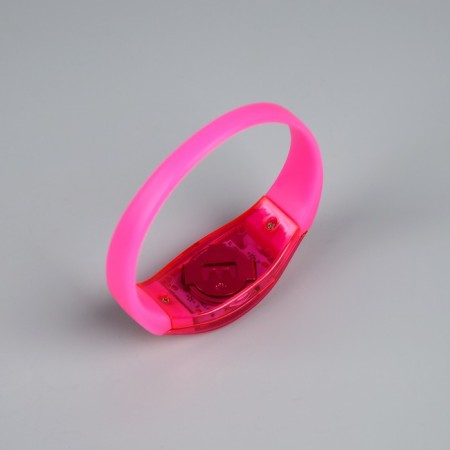 LED pink bracelet, CR2016x2 batteries, pink glow-5