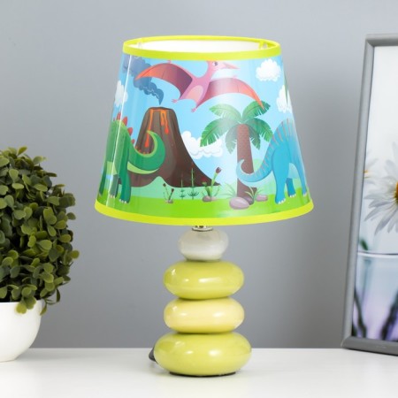 Board lamp "Dinosaurs" E14 15W green 20x20x30 cm Risalux