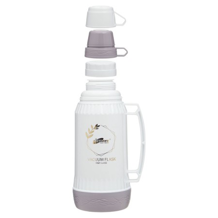 Thermos 1 l, with a glass flask, retains heat 12 hours, with a mug, 30 cm, brown-1