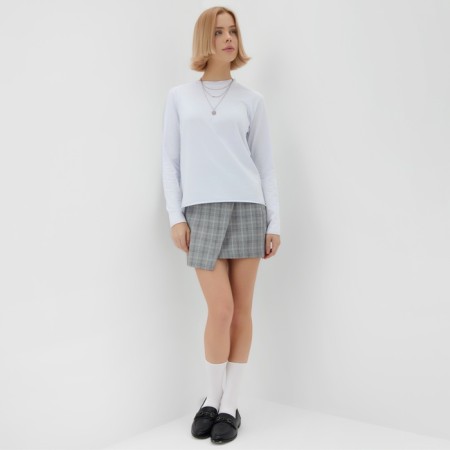 Jumper (Longsliv) Women's Minaku: Minaku: Basic Line Collection, Color White Rr. 48-1