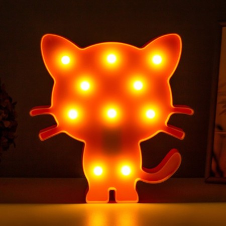 Night Cotton "Kitten" 10xLED batteries 2AA MIX 24x3x25.5 cm Risalux-3