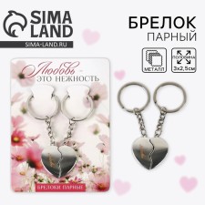 Брелок для ключей парный, неразлучники «Любовь» 8 х 3 см