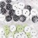 Buttons wood for creativity 2 punctures "Assorted" 4 colors x 20 pcs 1.3x1.3 cm