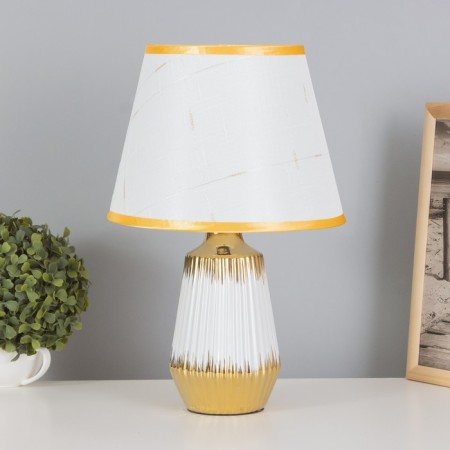 Table lamp "Carmen" 1x40W E14 white/gold 24x24x40cm
