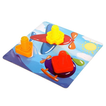 Designer "Bolts and nuts", 10 cards, transport-5