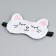 Mask for sleeping with ears "Zepharka", 19.3 x 12.5 cm, white color