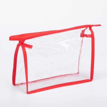 Cosmetic bag with lightning, red color-1
