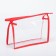 Cosmetic bag with lightning, red color
