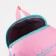 Baby backpack with zipper, external pocket, reflective strip, pink color